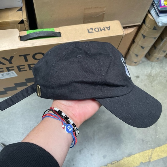 Jean-Michael Basquiat Hat- Rome Pays Off- Black Rare Baseball Cap Cotton - Picture 4 of 8